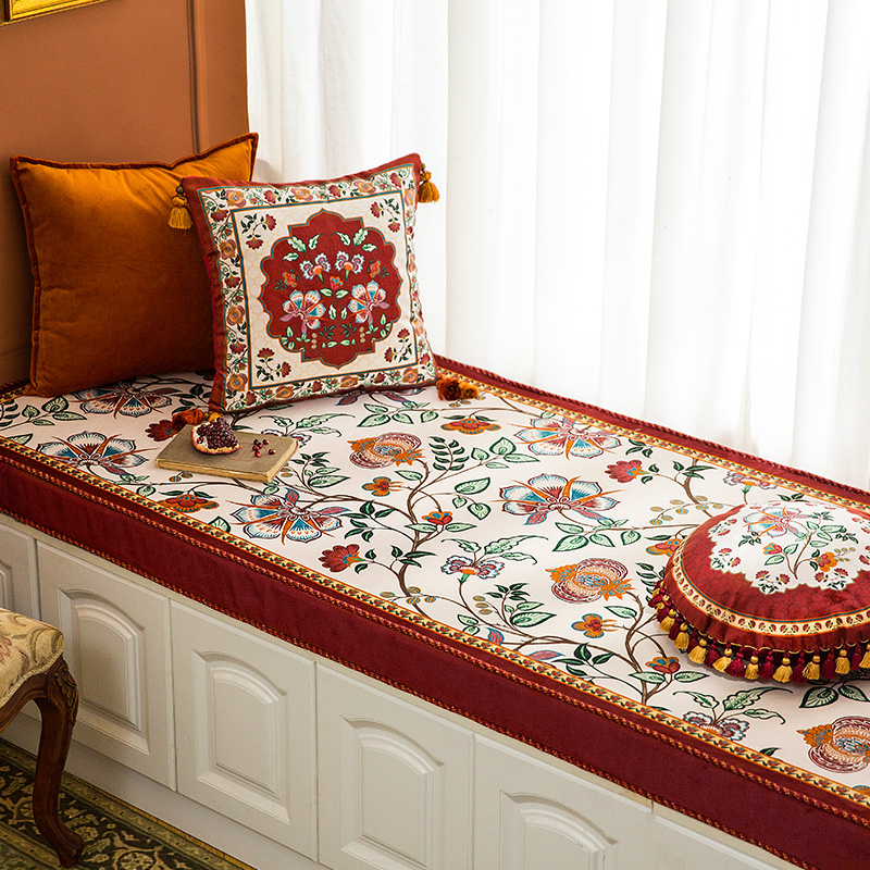 迤逦美式短毛绒飘窗垫范居态度