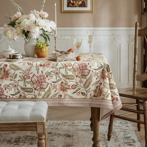 范居态度法式田园短毛绒桌布