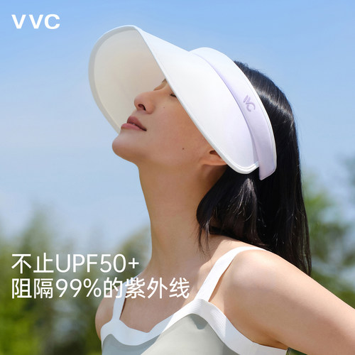 遮阳帽vvc大帽檐夏空顶帽李一桐