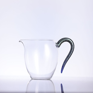 自慢堂中蛋盅绞蓝大号玻璃公道杯高端公杯星辰渡河温茶煮茶分茶器