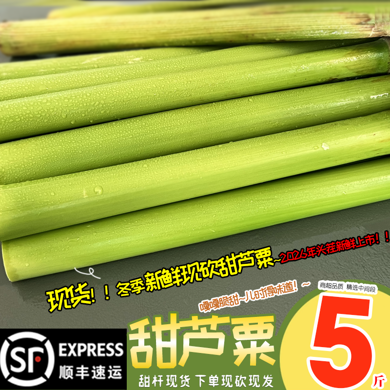 顺丰现砍新鲜甜杆甜芦粟当季新鲜甜小甘蔗孕妇水果甘甜多汁一整箱