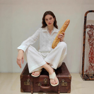 南油品质2026春新款法式重工刺绣衬衫度假风透视蕾丝拼接长袖上衣