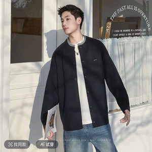 308B-MY25009-P98 休闲时尚简约假两件针织开衫原版（网图慎用）A图片