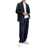轻熟风直播春款西装男休闲牛仔西服套装复古TZ88-P258控358，男装西服套装，星座308B（原103C）