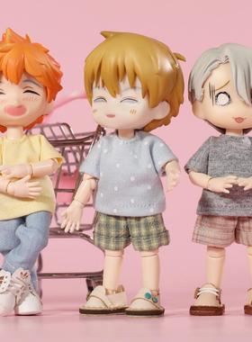 ob11娃衣短袖百搭T恤 obitsu11 GSC素体 衣服12分bjdmolly点小闹