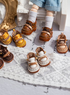 ob11娃鞋 1/12分牛皮鞋 靴子 手工牛皮鞋 GSG body9 YMY手勾娃娃