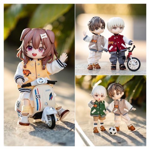 ob11娃衣 棒球服娃衣 molly娃娃衣服11分bjd GSC素体p9