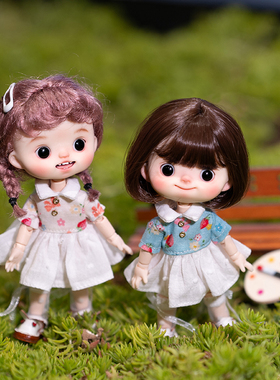 ob11娃衣连衣裙套装obitsu11 1/12 BJD娃娃衣服