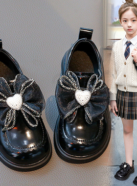 官网C&K女童黑色小皮鞋2026新款春季时尚洋气儿童公主单鞋女宝宝