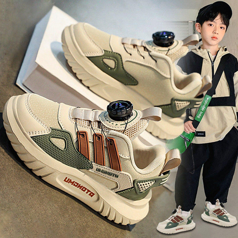 官网C&K男童皮面运动鞋2026新款春季软底儿童鞋防滑板鞋大童男孩