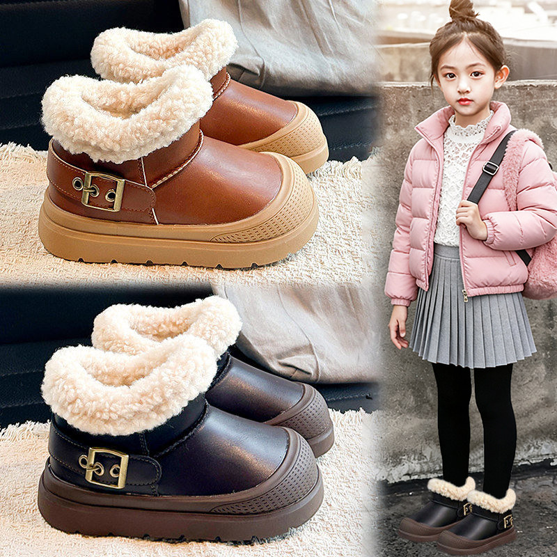 官网C&K儿童棉靴子女童保暖2025新款冬季时尚加绒皮靴女孩雪地靴,童鞋/婴儿鞋/亲子鞋,棉靴,淘宝优惠券,粉丝福利购,淘宝优惠卷