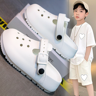 兒童eva拖鞋 男童洞洞鞋 夏季 2025新款 小男孩防滑 外穿包頭沙灘涼鞋