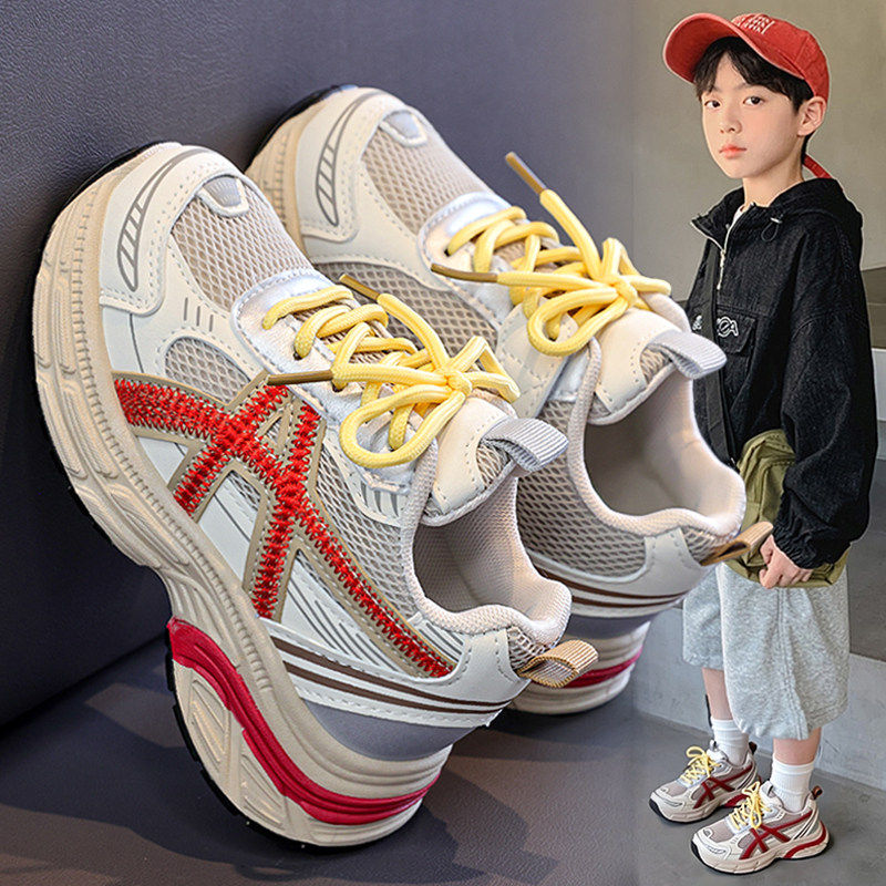 官网C&K男童鞋子2026新款春季儿童网面跑步老爹运动网鞋男孩痞帅