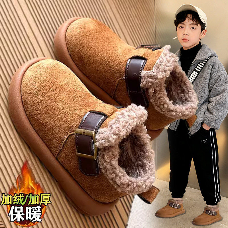 官网C&K男童雪地靴2026新款春季儿童勃肯棉鞋加绒加厚男宝宝保暖