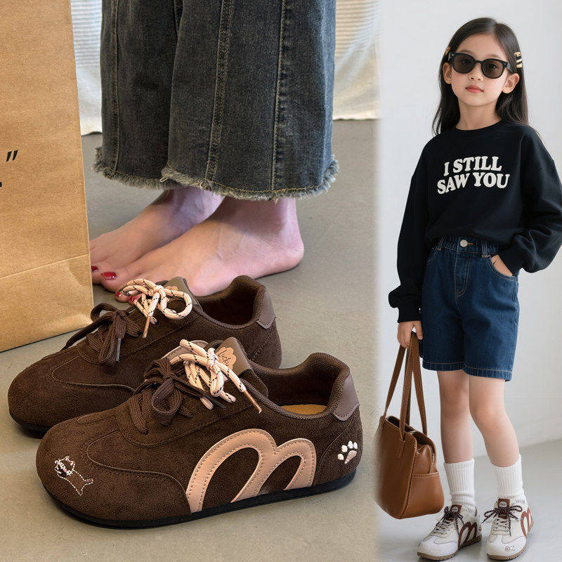 官网C&K女童鞋子2026新款春季儿童运动鞋皮面阿甘德训鞋软底跑步