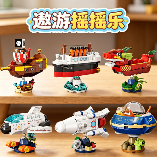 遨游摇摇乐拼插积木玩具