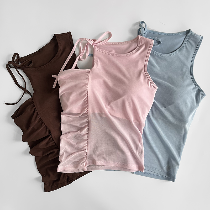 腰身褶皱运动2024年夏季一体式