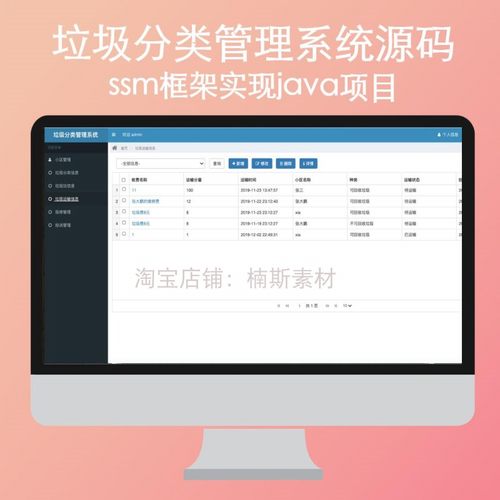 ssm垃圾分类回收管理系统源码javaweb项目开发后台管理源码
