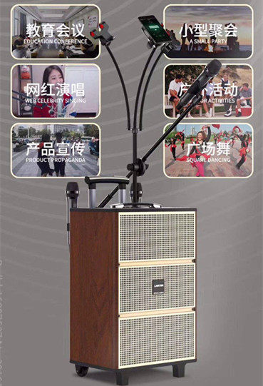 正品浪庭户外促销演唱便携qx1059qx1259大功率音箱带声卡网红音响