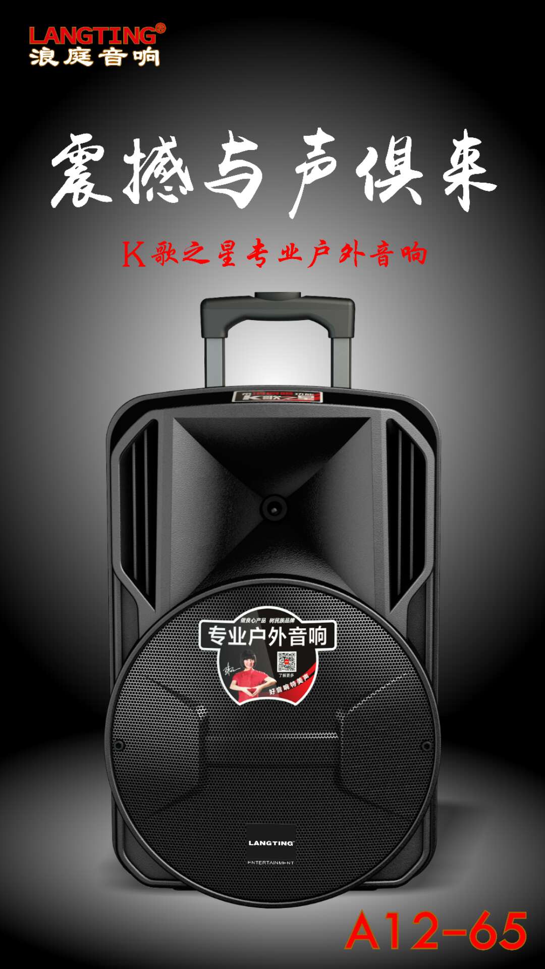 浪庭A12-65音响高端广场舞音响拉杆音响快手抖音专用音响大功率