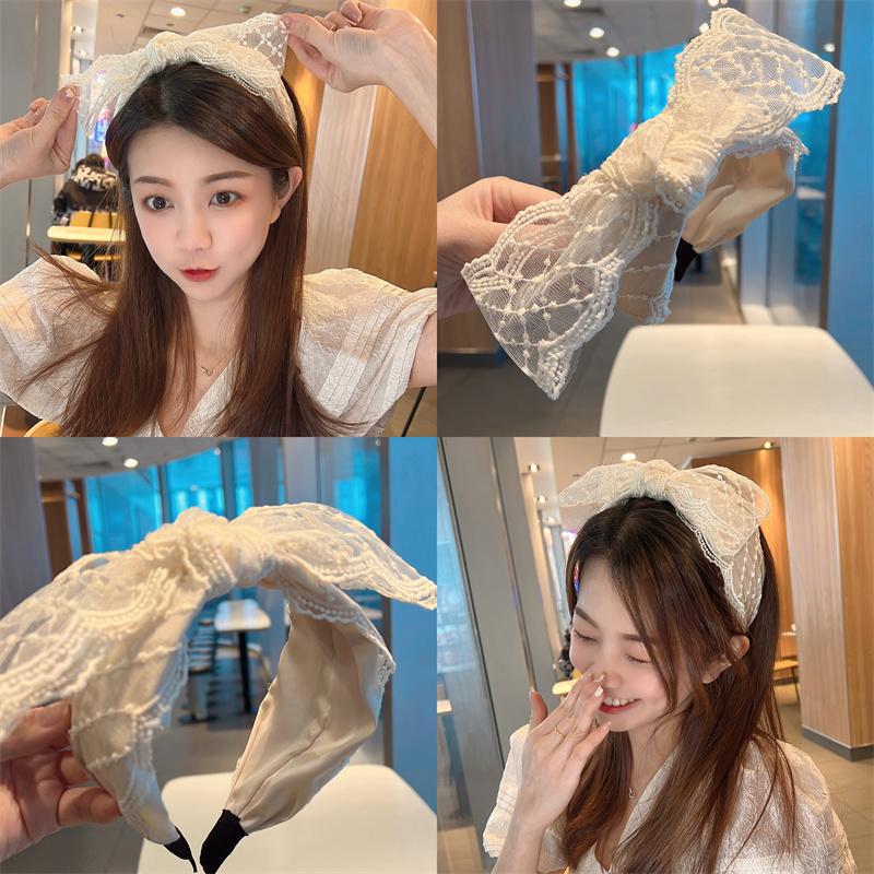 赛诺发箍蕾丝日韩宽边网红新款