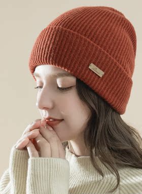ACUC羊毛帽子冬款女月子帽秋冬针织帽毛线帽冬季2025新款时尚冷帽
