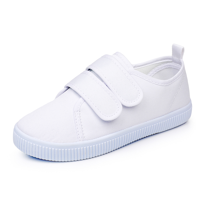 儿童小白鞋男童帆布鞋女童白球鞋幼儿园舞蹈表演鞋学生体操演出鞋