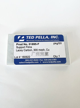 广州竞赢TED PELLA300目纯碳微栅支持膜01895/01895-F不带方华膜