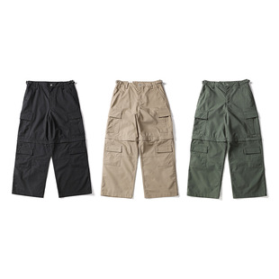 休闲春秋新款 裤 宽松男女款 大口袋休闲工装 户外 休闲长裤 潮牌男式