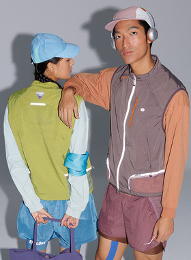 薄如蝉翼轻量化运动潮速干多功能马甲男女同款反光微宽松马甲潮牌