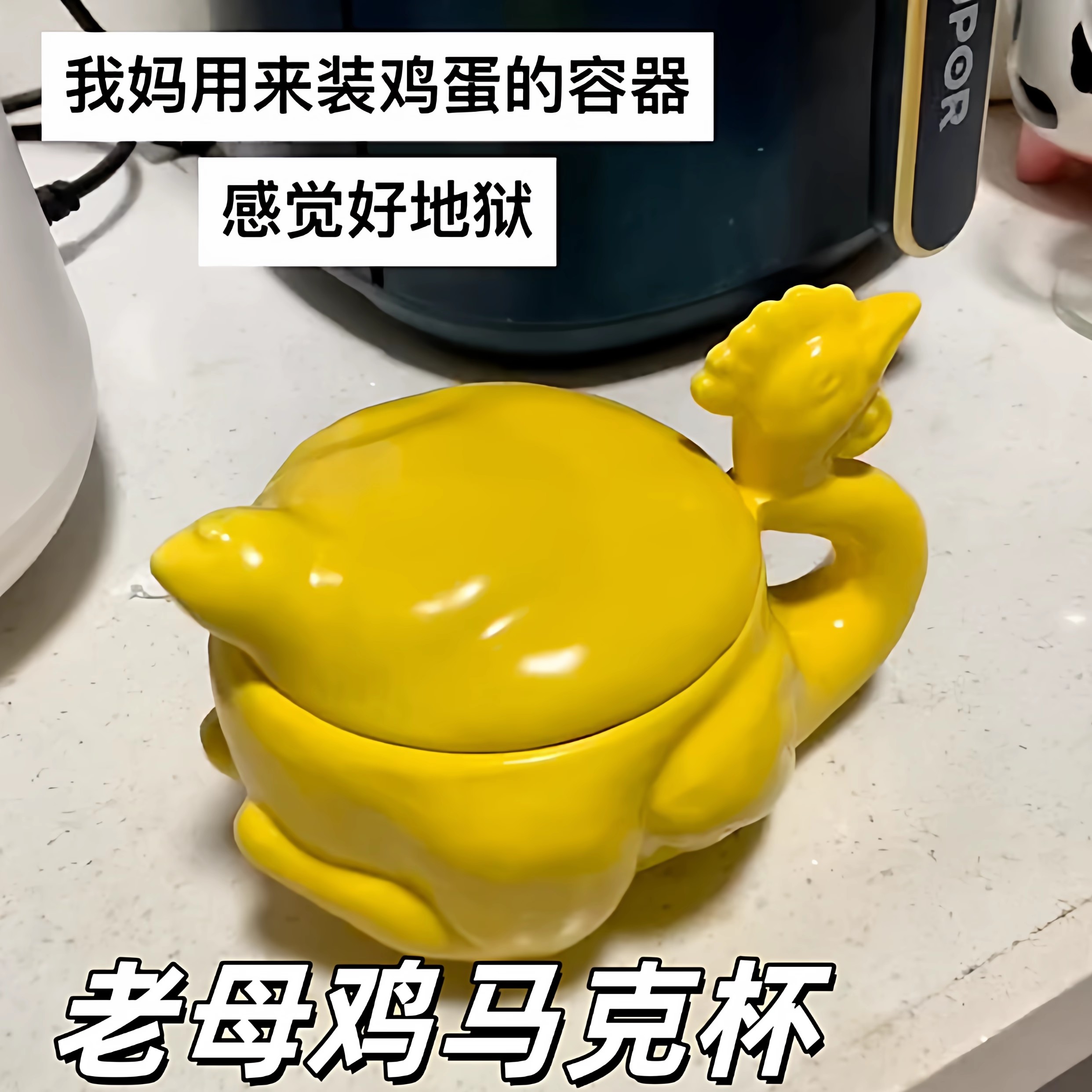 老母鸡马克杯搞笑搞怪奇葩盐焗鸡陶瓷杯沙雕摆件创意抽象生日礼物