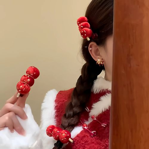 糖葫芦发夹中国风喜庆高颜值新年