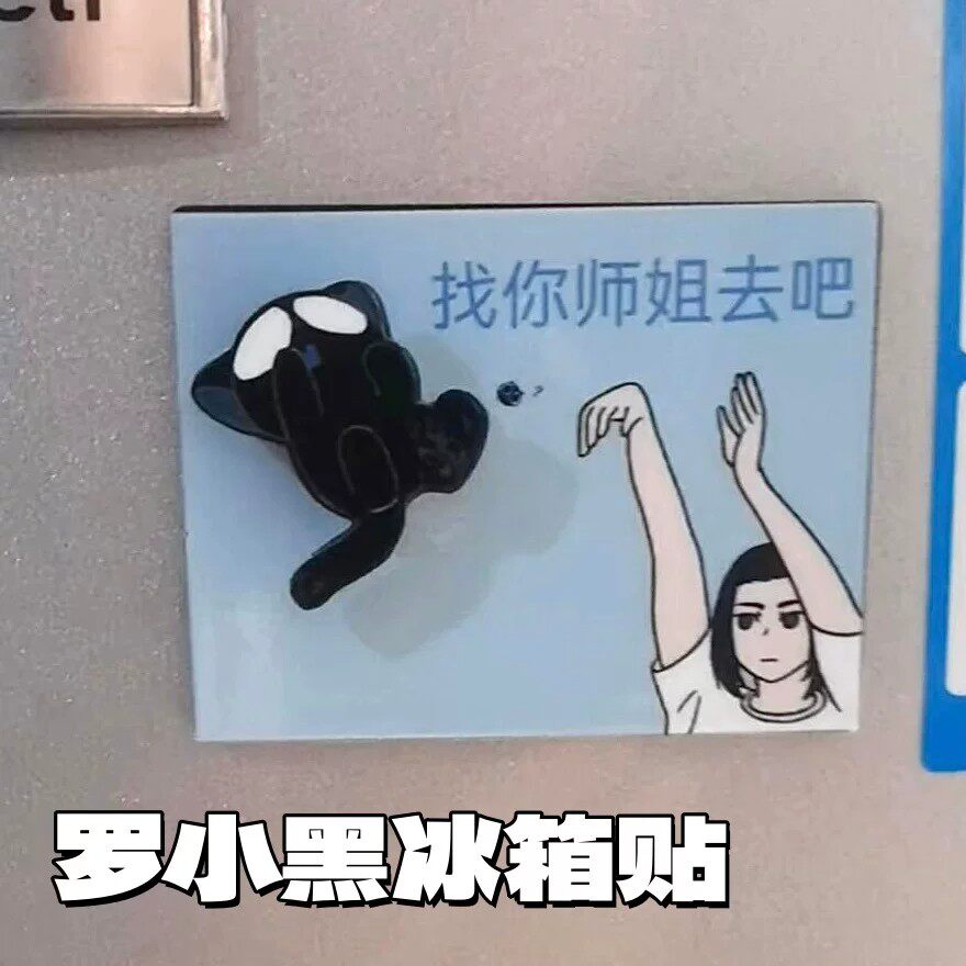 【找你师姐去吧】罗小黑冰箱贴趣味投篮无限抛磁吸贴亚克力装饰贴