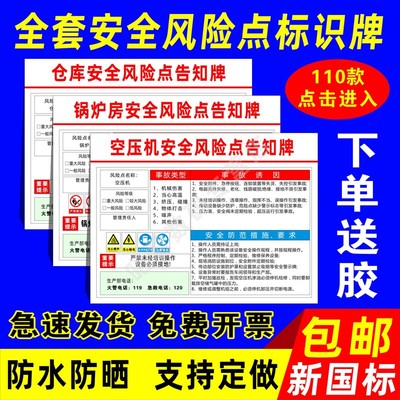 安全风险告知牌仟品PVC塑料板