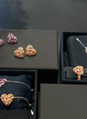 欧若风紫色爱心项链情人节礼物