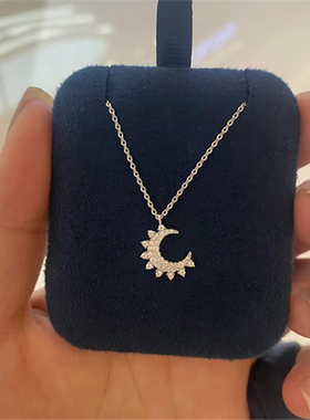 欧若风小月亮项链女轻奢小众
