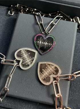 欧若风跳动的心链条锁骨链