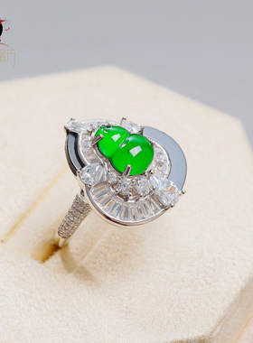 衣锦媚行S925银翡翠葫芦女戒