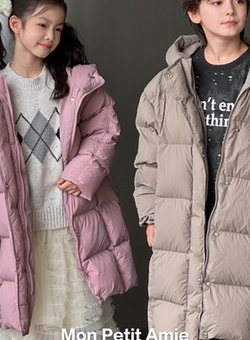 3099蒙贝蒂艾米男女中大童可亲子中长加厚泡芙羽绒服冬装棉服外套