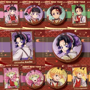 鬼灭之刃2026新年系列吧唧拍立得蝴蝶忍富冈义勇蜜璃善逸徽章小卡