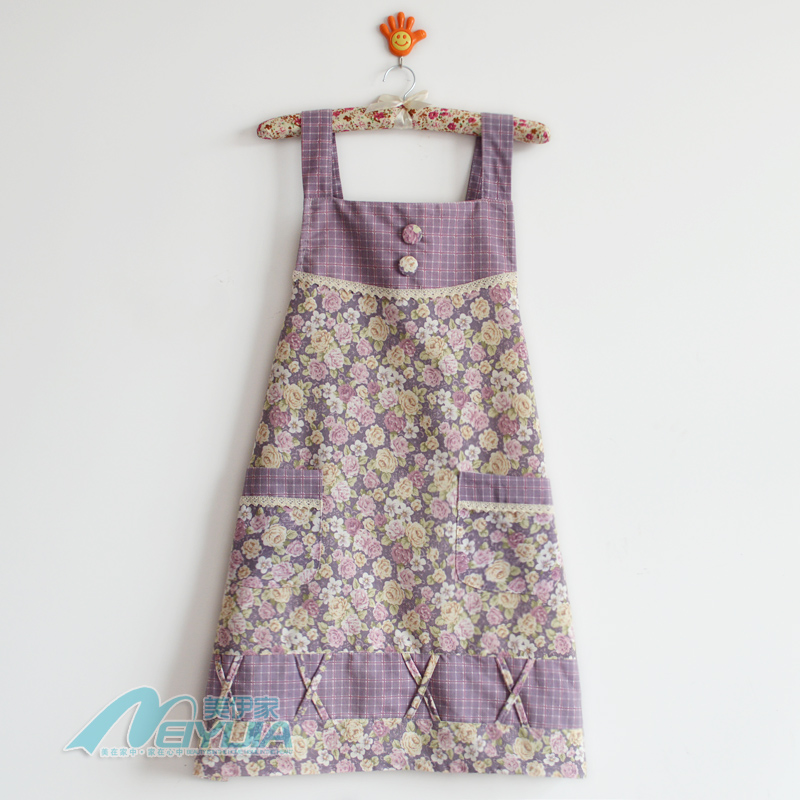 定制无袖男女棉布防污家居围裙