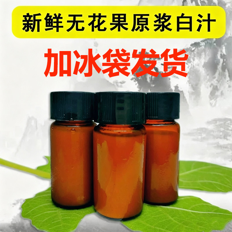 新鲜无花果原浆纯白浆乳液农家无花果茎枝汁药用白汁现挤外用包邮