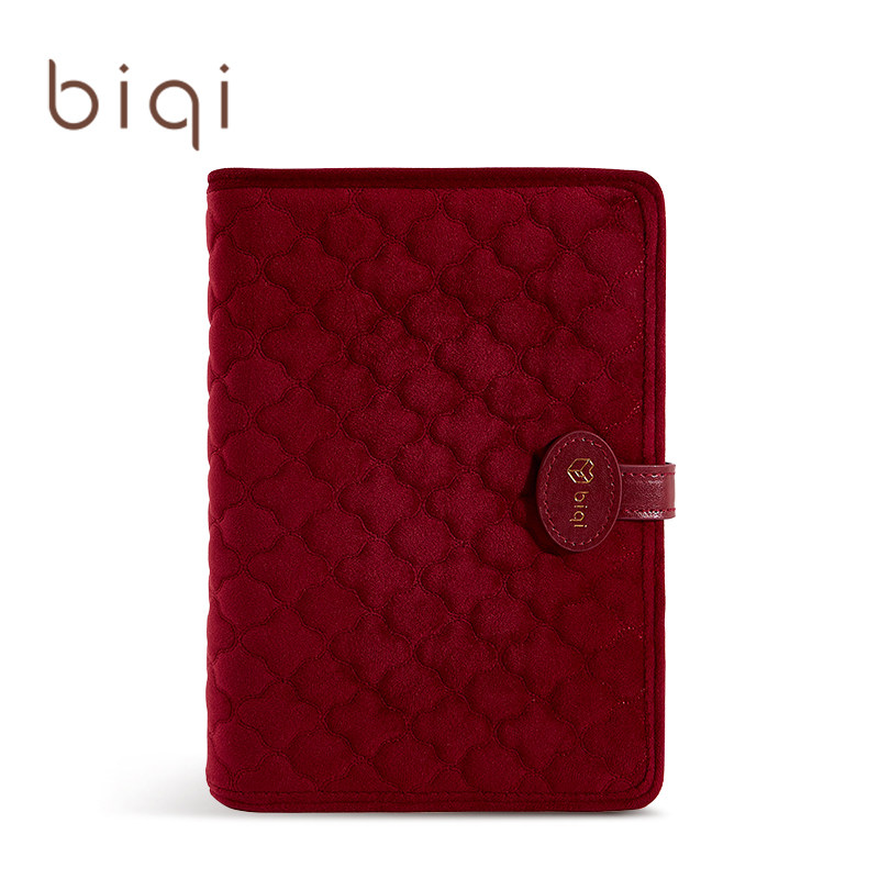 biqi高档丝绒便携收纳包黄金项链戒指耳环手镯珠宝首饰盒结婚礼物