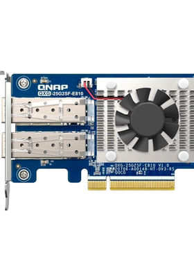 QNAP 威联通 NAS 配件QXG-25G2SF-E810支持25GbE 双端口网络扩充卡部分机型适用