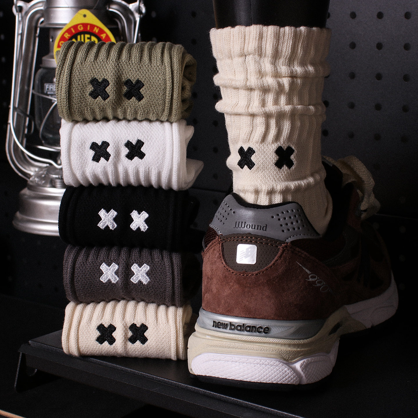 4双美式复古潮流长袜子男款