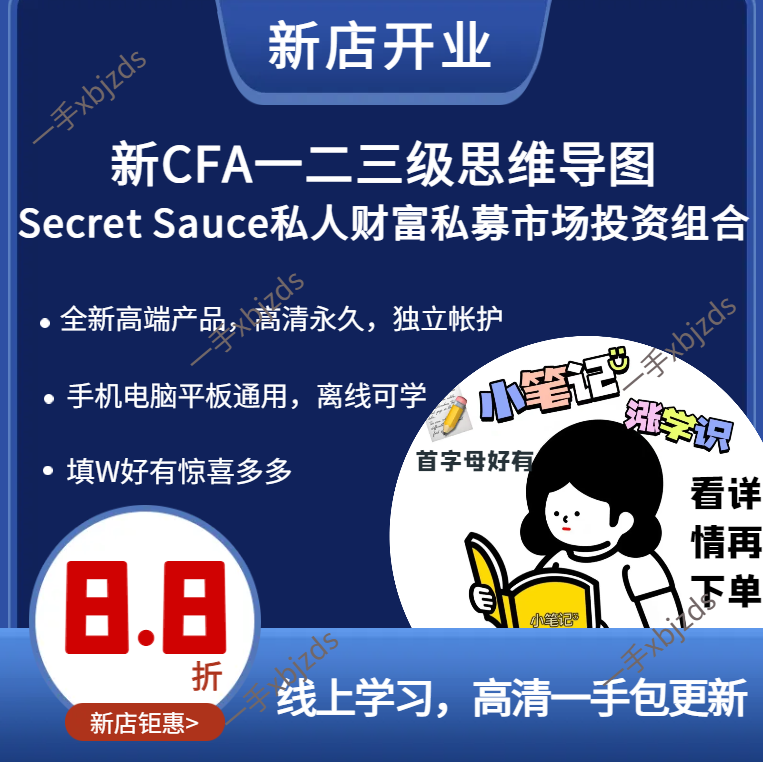 2025CFA一二三级思维导图Secret Sauce私人财富私募市场投资组合