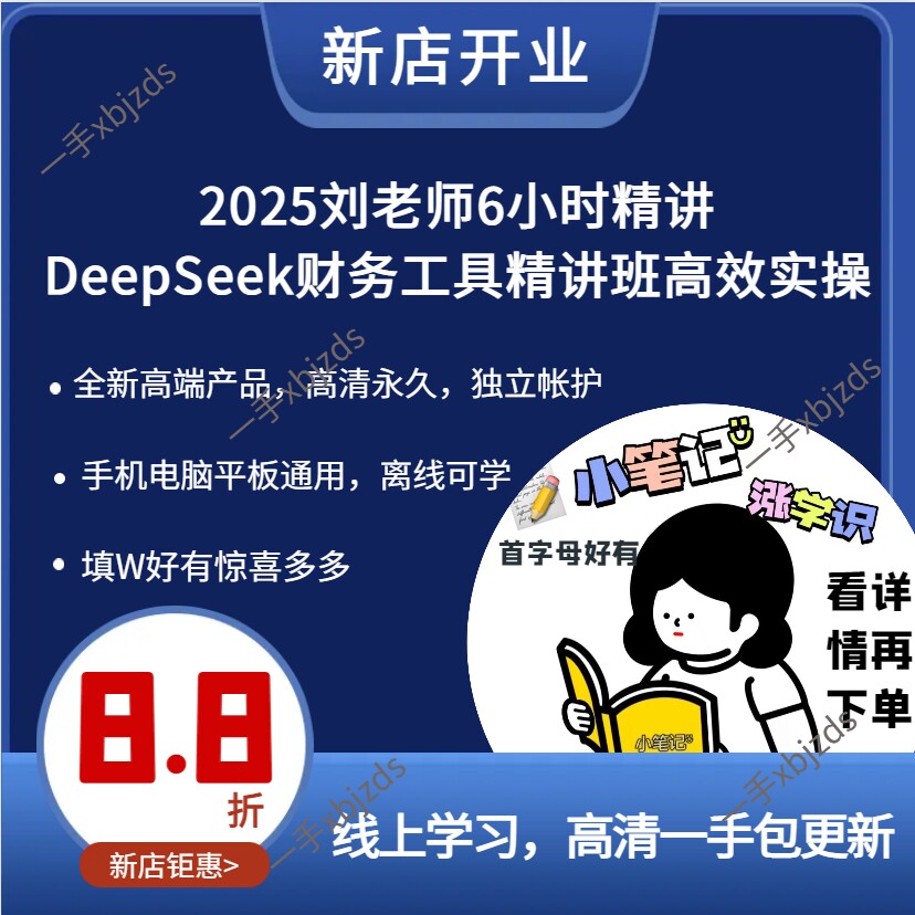 DeepSeek财务工具精讲班高效刘老师6小时精讲视频课程国产AI工具
