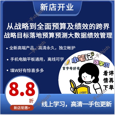 从战略到全面预算绩效的跨界战略目标落地预算预测大数据绩效管理