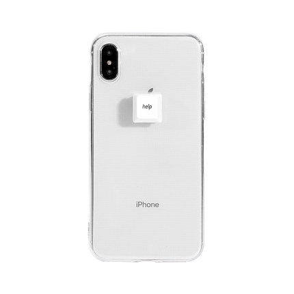 SUN VAGARIES help键盘按键立体适用于iphone 苹果透明手机壳