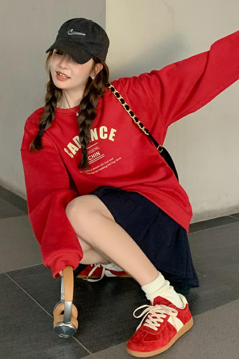 现货红色卫衣大185-8507,女装卫衣/绒衫,浙宝185